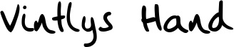 Vintlys Hand Font
