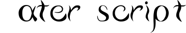 Water script Font