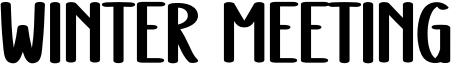 Winter Meeting Font
