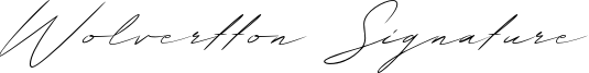 Wolvertton Signature Font