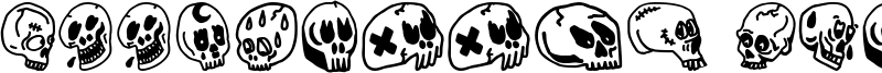 Woodcutter Skulls Font