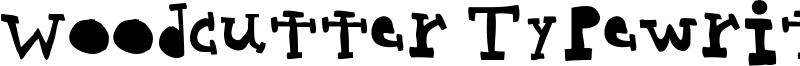Woodcutter Typewritter Font