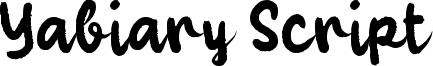 Yabiary Script Font