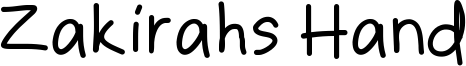 Zakirahs Hand Font