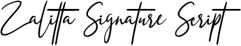 Zalitta Signature Script Font