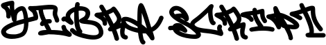Zebra Script Font