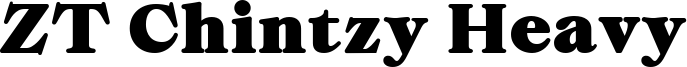 ZT Chintzy Heavy Font