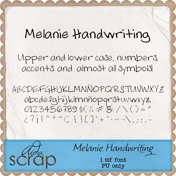 AS Melanie Handwritting