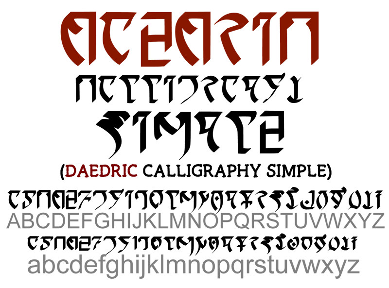 Daedric Calligraphy