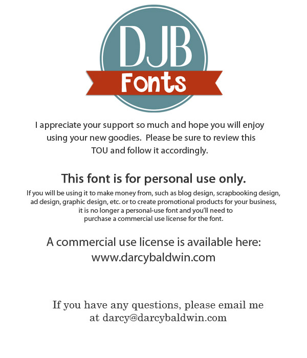 DJB Hand Penned Font