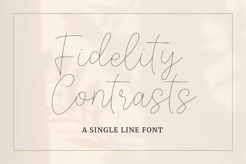 Fidelity Contrasts Single Line