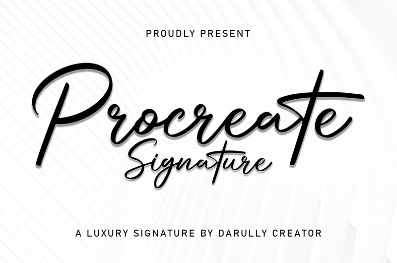 procreate signature font free download
