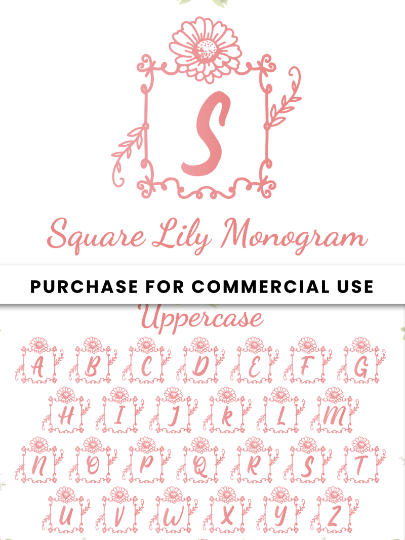 Square Lily Monogram