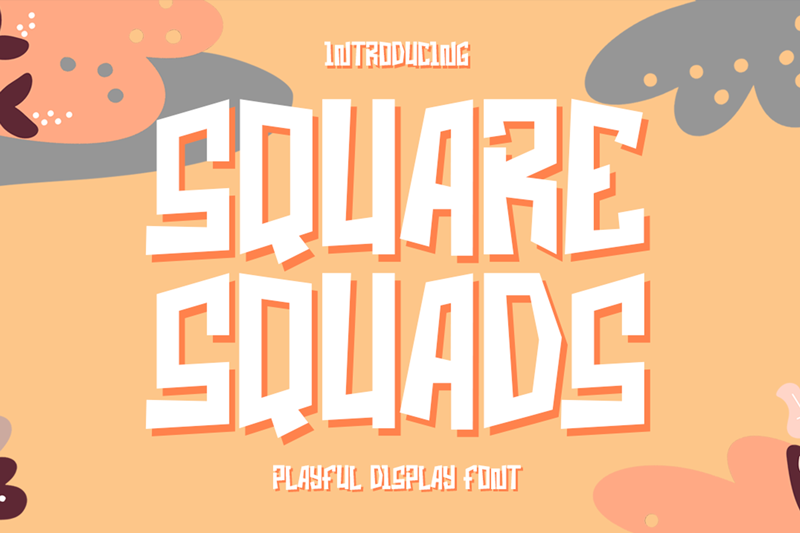 Square Squads - Playful Display Font