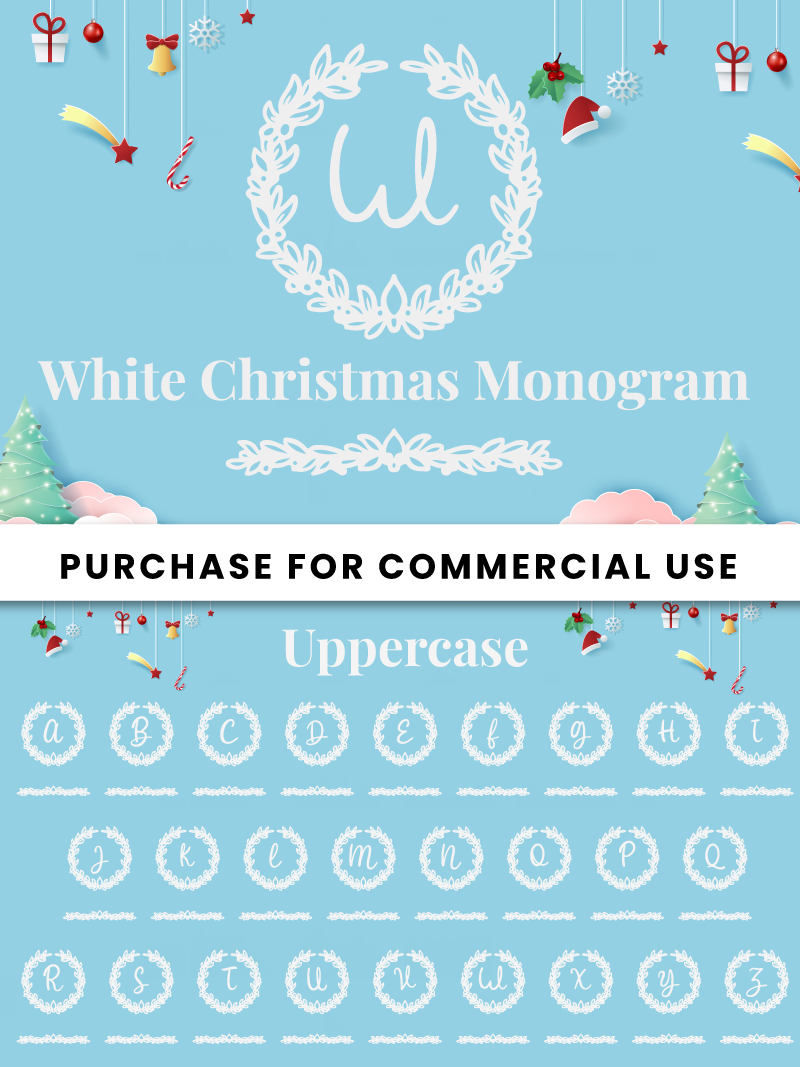 White Christmas Monogram